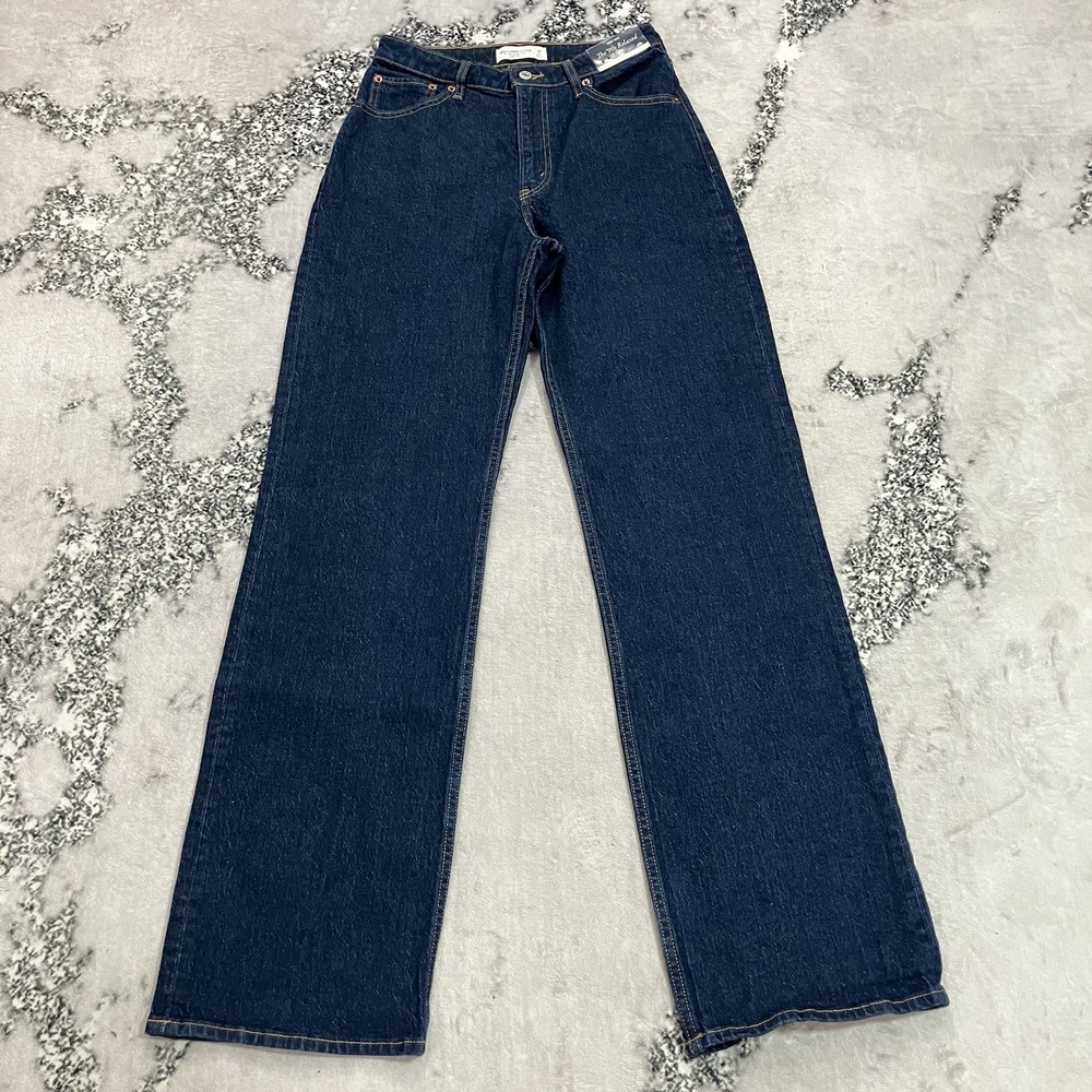 Abercrombie & Fitch Curve Love 90s Relaxed High Rise Jeans Womens Sz 27 Long